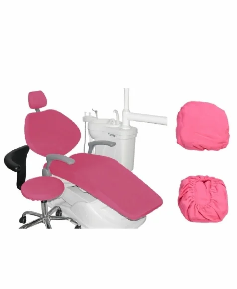 Capa para Cadeira Dentária (Conjunto de 3 Peças) - Rosa