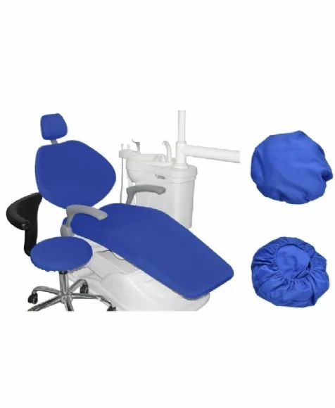 Capa para Cadeira Dentária (Conjunto de 3 Peças) - Azul