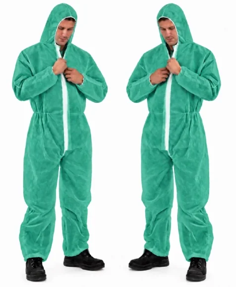 25 g Disposable Coverall - Medical Green