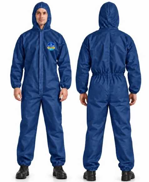 40 g SMS Type 5/6 Protective Coverall - Navy